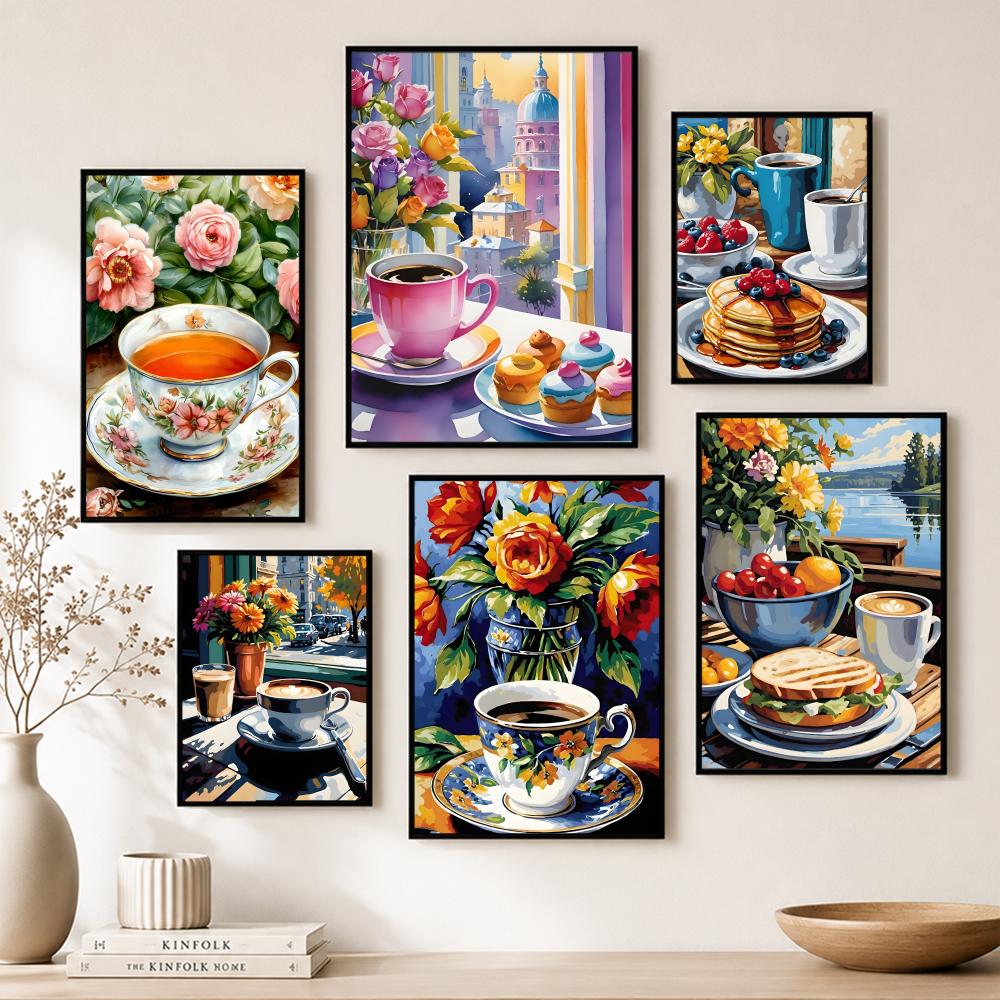 Wallpaper Coffee And Tea - Art A-Afternoon Tea Coffee Cup Poster