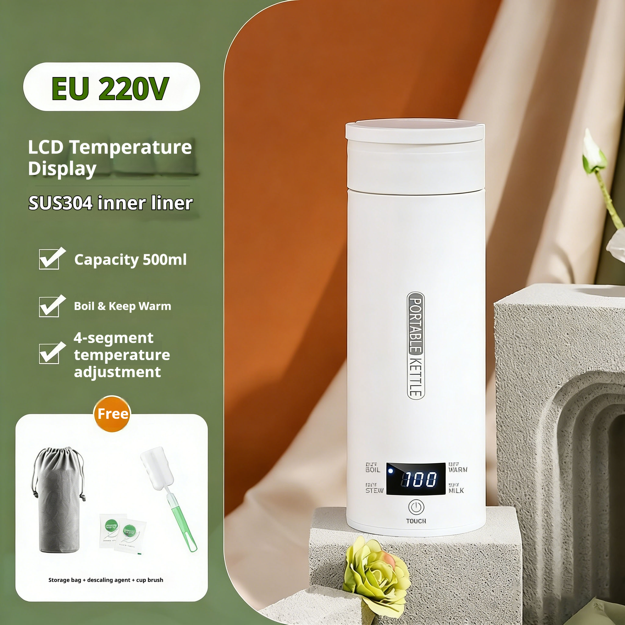Coffee Tea Menu - 450ML Electric Kettles Portable Tea Coffee