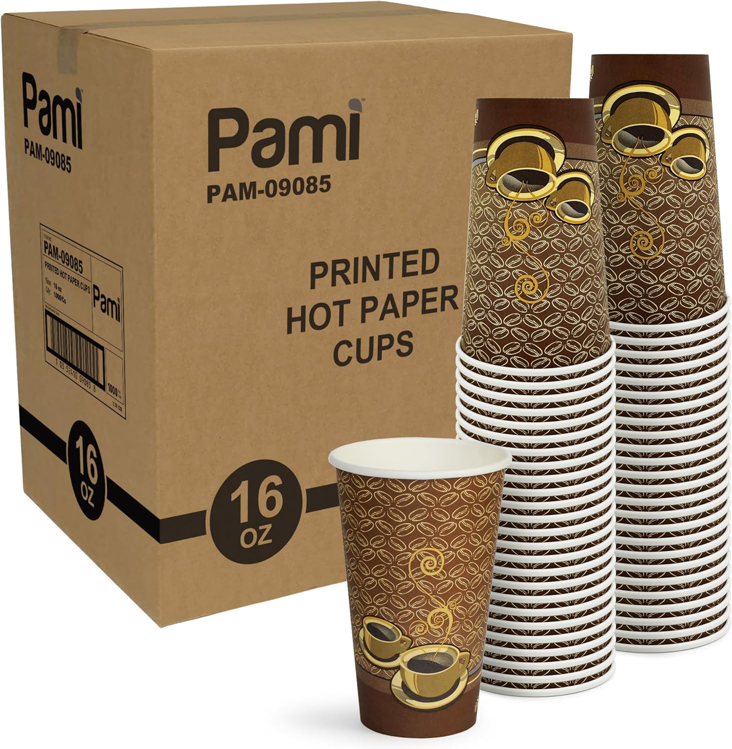 Coffee Tea & Company - Disposable Coffee Cups 16oz, Single-Use Paper