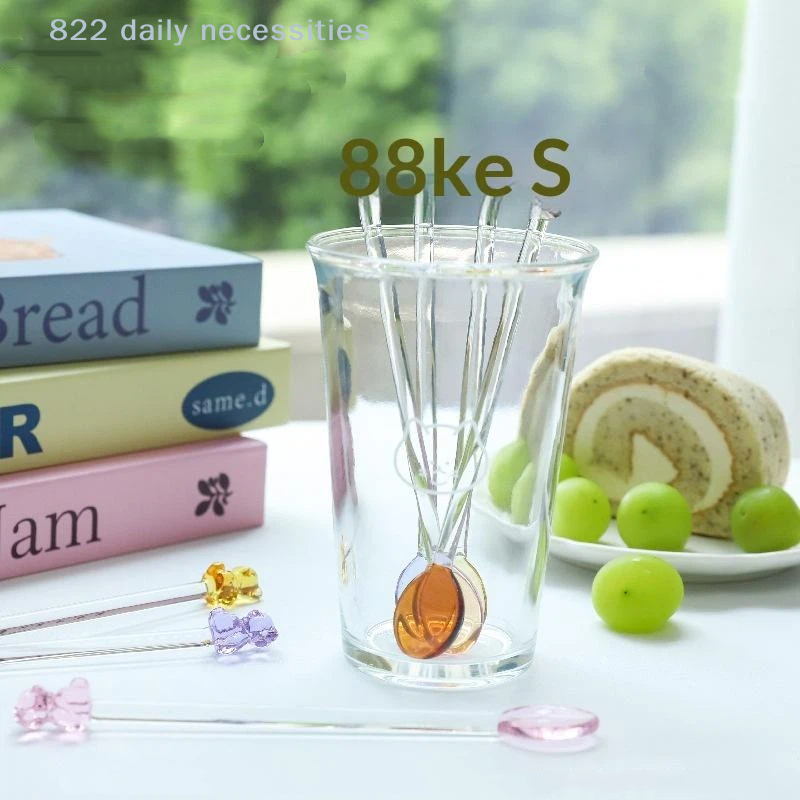 Coffee Tea Break - convenientColorful Glass Bear Coffee Spoon Cute