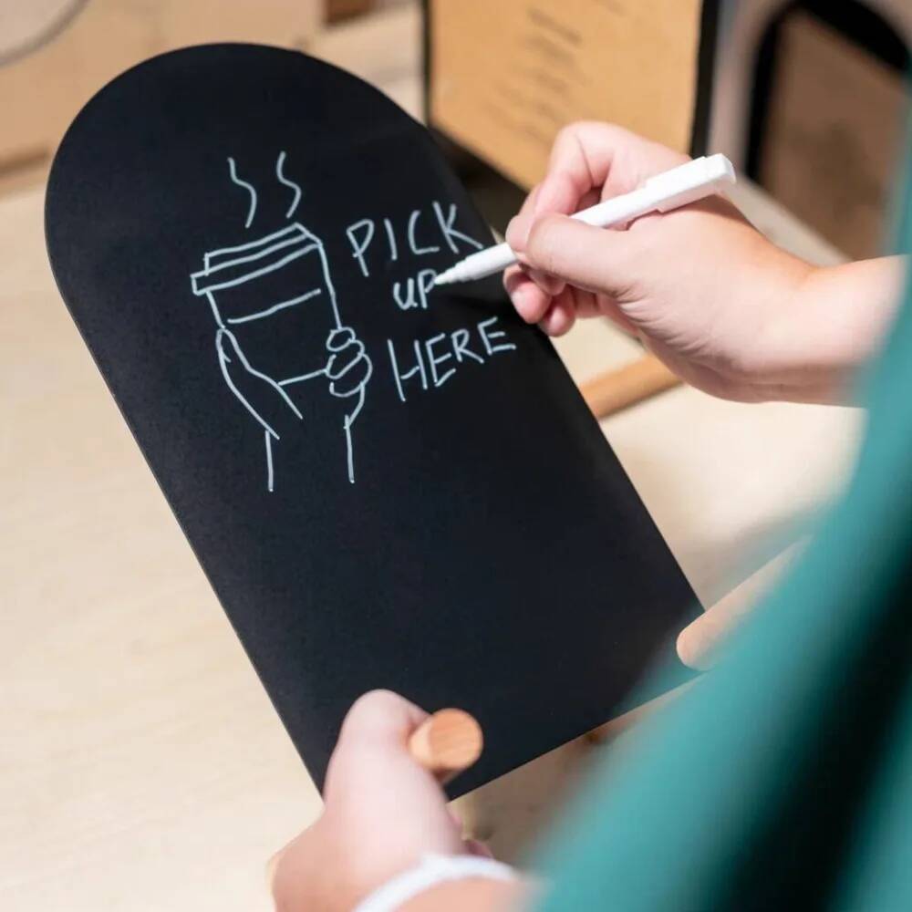 Coffee Tea Menu - 1PCS A5 Metal Hand-Painted Menu Stand