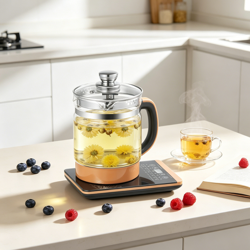 Coffee Tea Menu - Multifunction Electric Glass Kettle HealthCare Pot