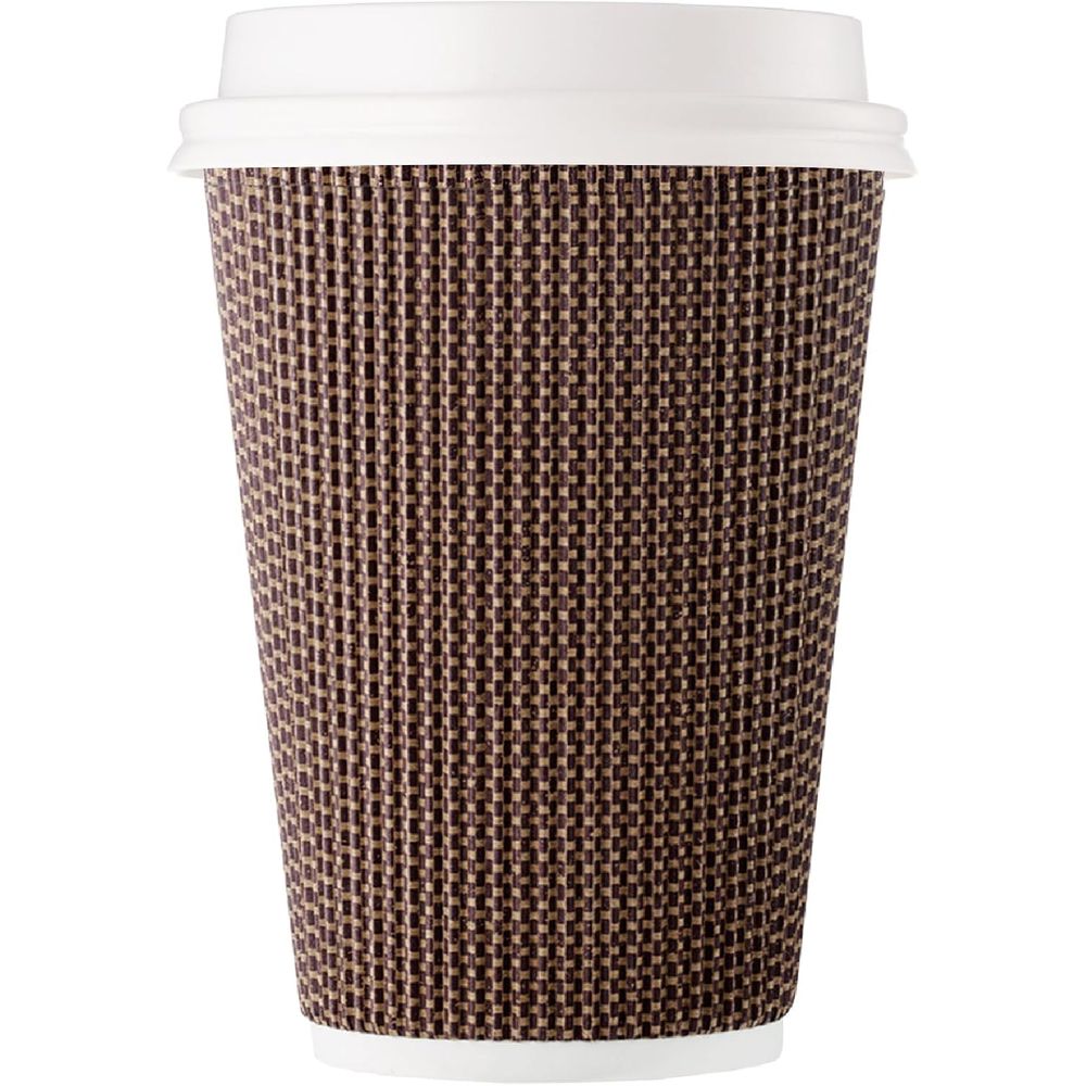 Wallpaper Coffee And Tea - 12 oz Insulated Double-Walled Paper Cups
