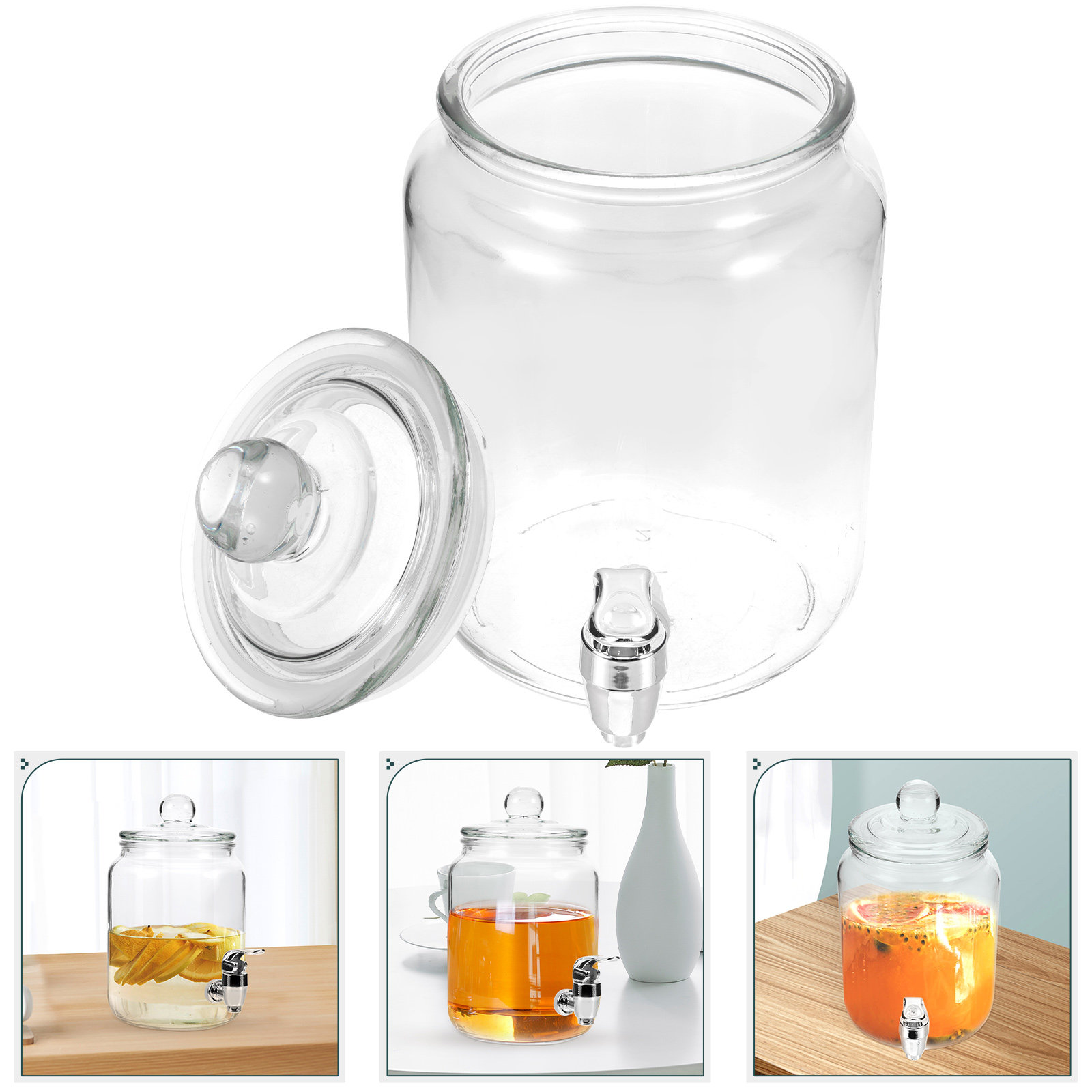 Cold Brew Jar - 1L Glass Wine Jar with Tap