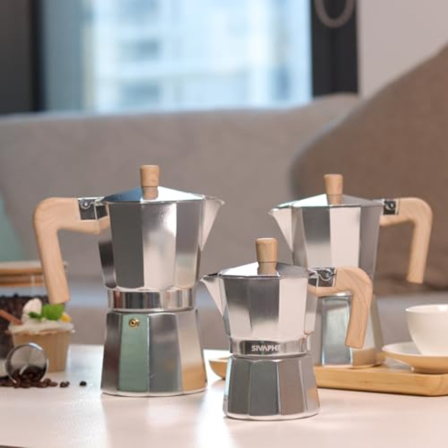 Aluminum Moka Pot Stovetop Esp - Coffee Tea Press ulasan dan harga