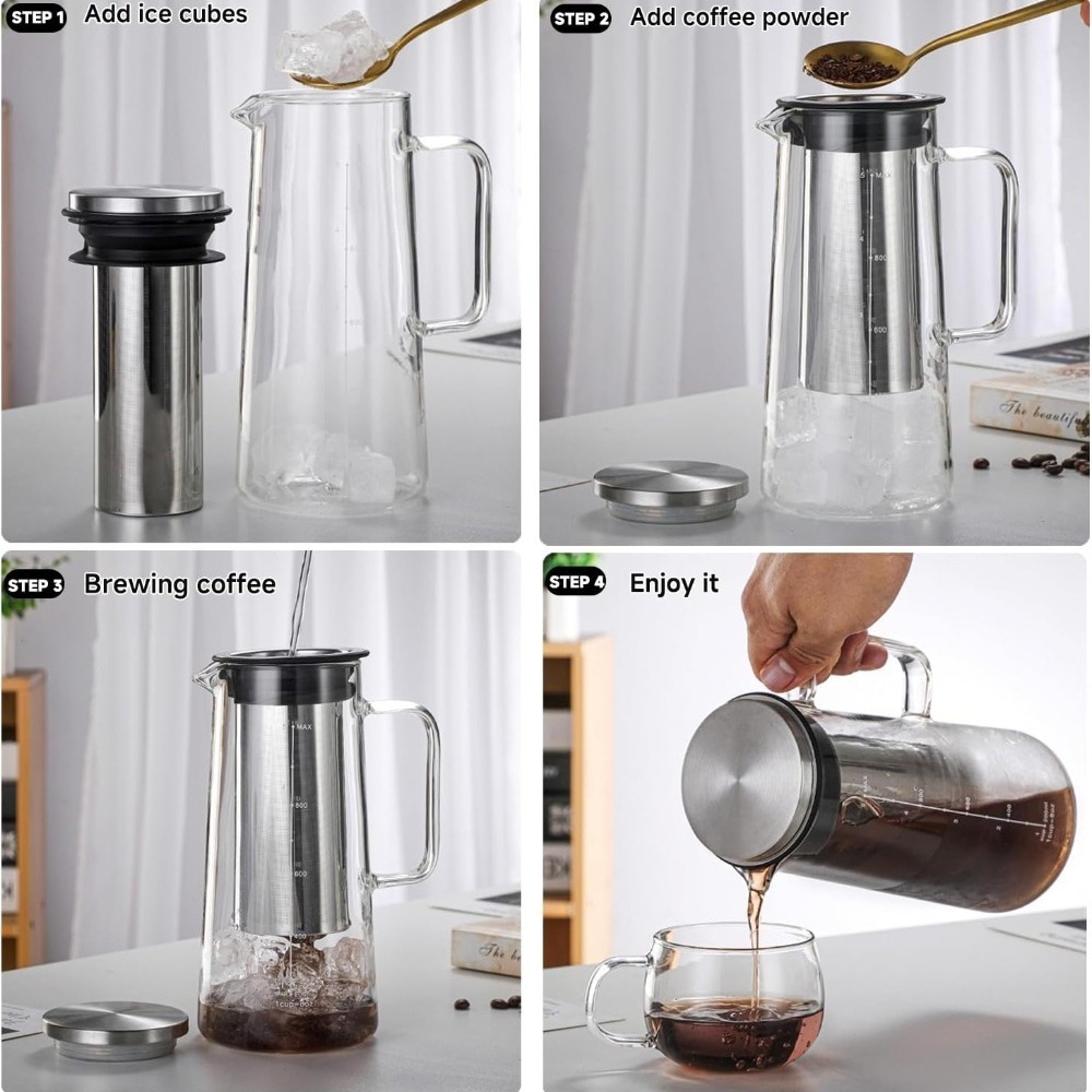 Cold Brew Coffee Maker Glass P - Cold Brew Jar ulasan dan harga