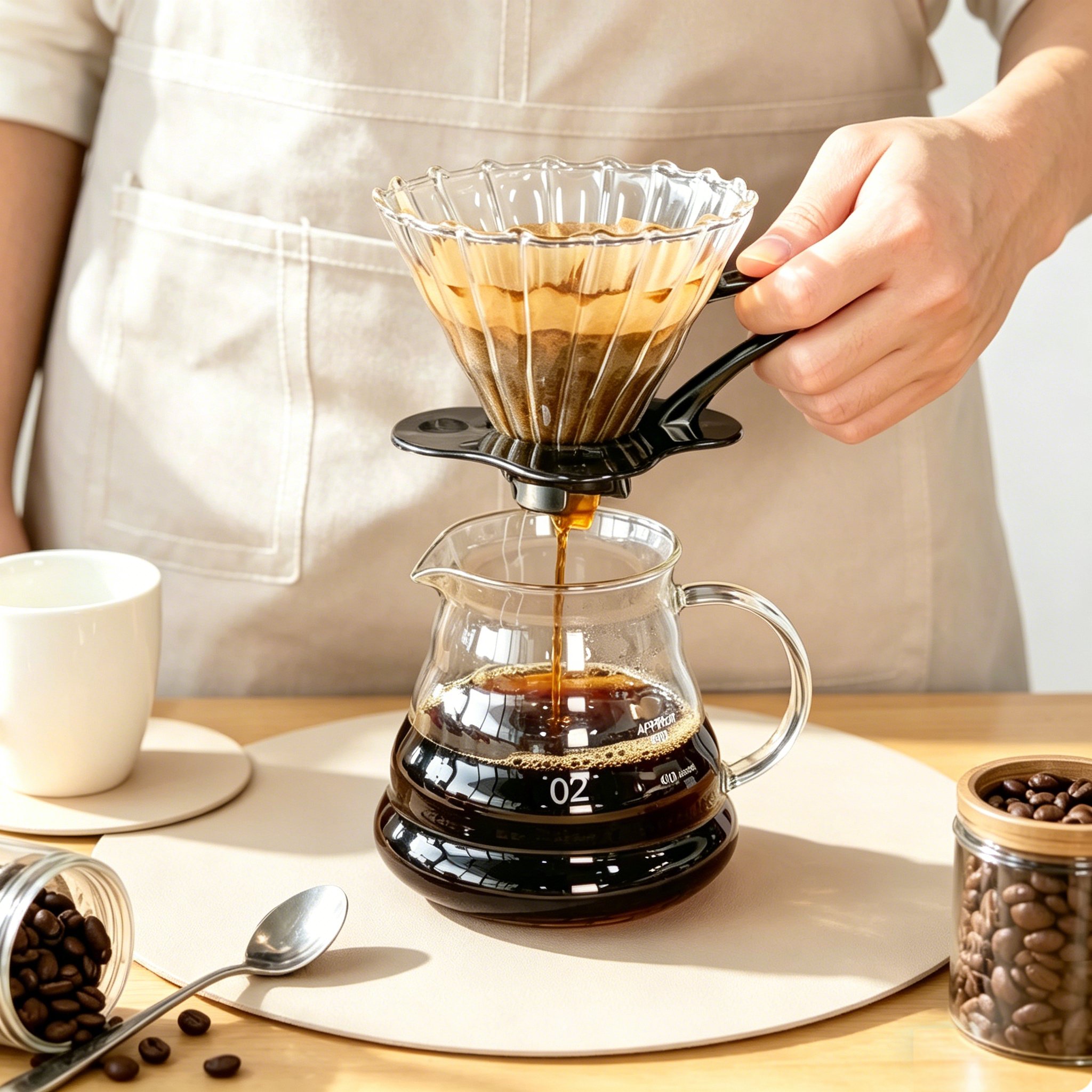 Premium Borosilicate Glass Pou - Coffee Dripper V60 ulasan dan harga
