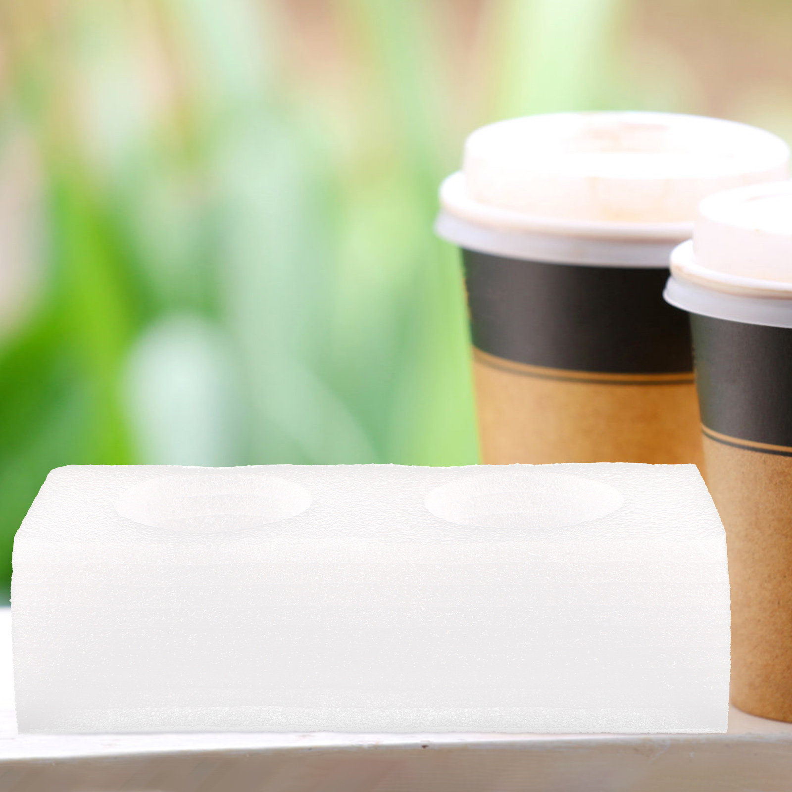 2Pcs Cup Holder Trays 2-Hole B - Coffee Tea Holders ulasan dan harga