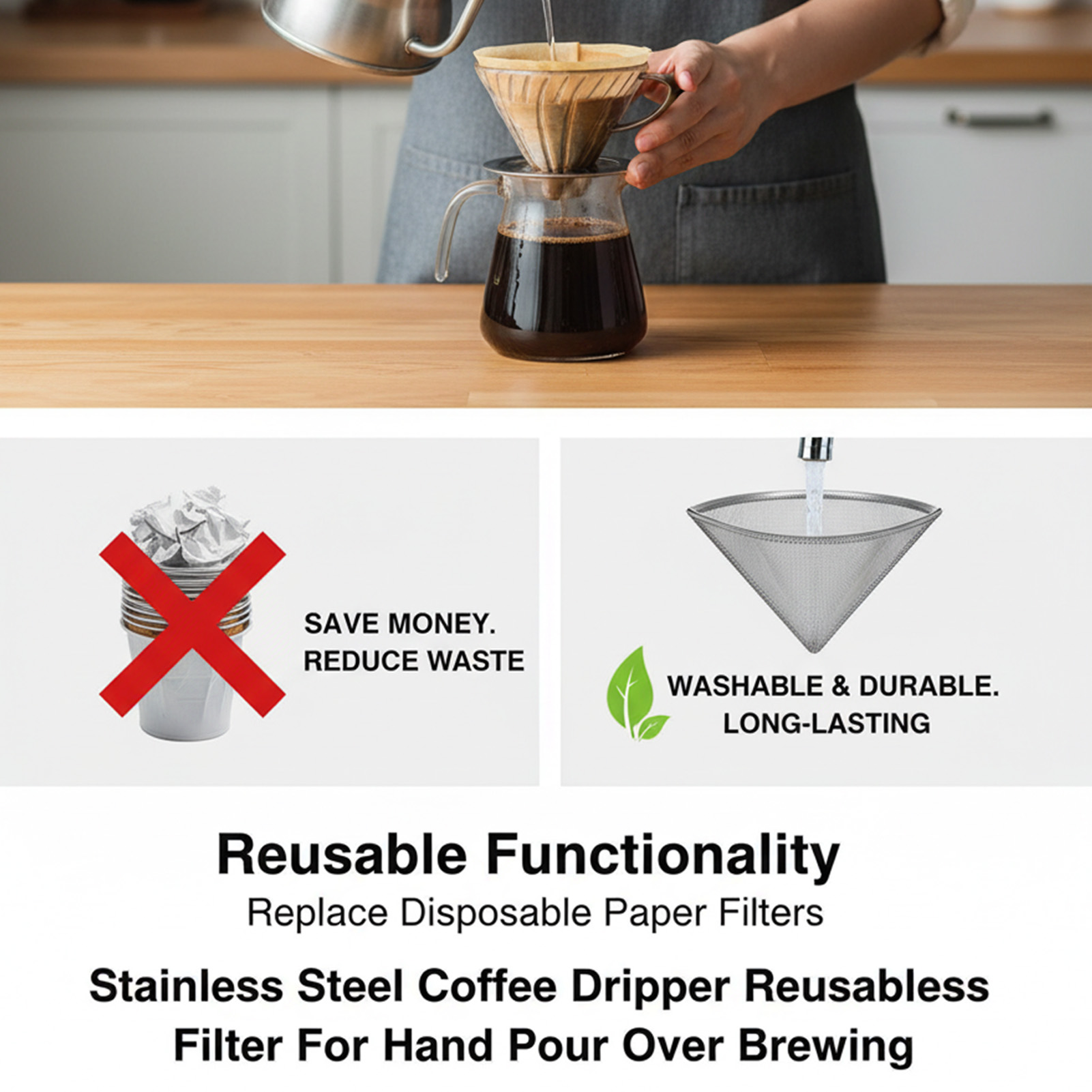 V60 Coffee Filter Stainless St - Coffee Dripper V60 ulasan dan harga
