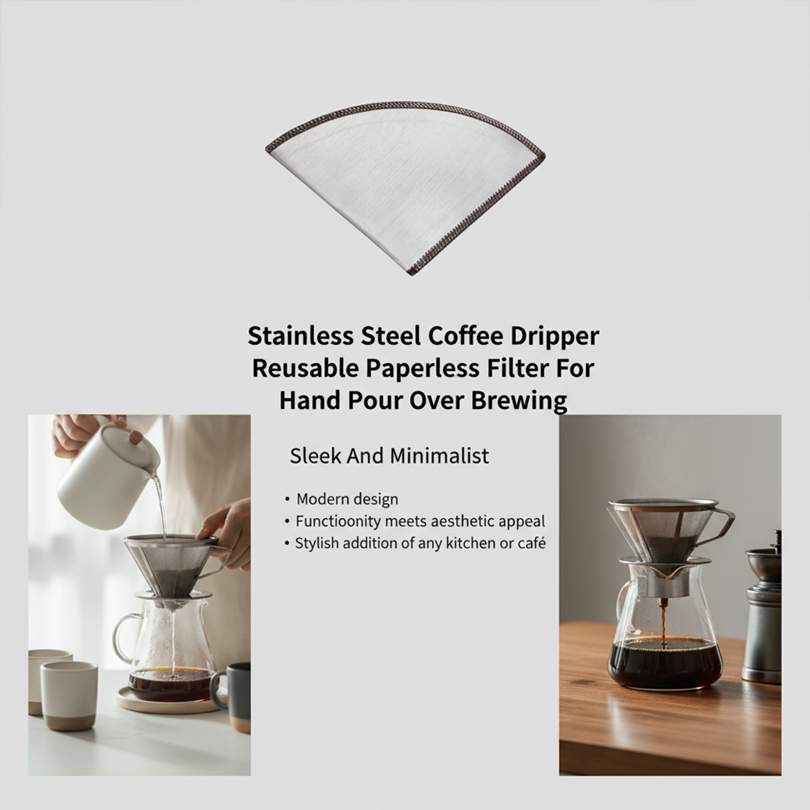 V60 Coffee Filter Stainless St - Coffee Dripper V60 ulasan dan harga