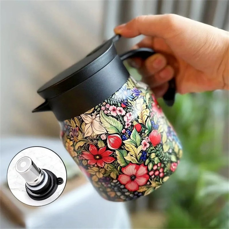 800ml Coffee Pot with Tea Infu - Coffee Tea Infusion ulasan dan harga
