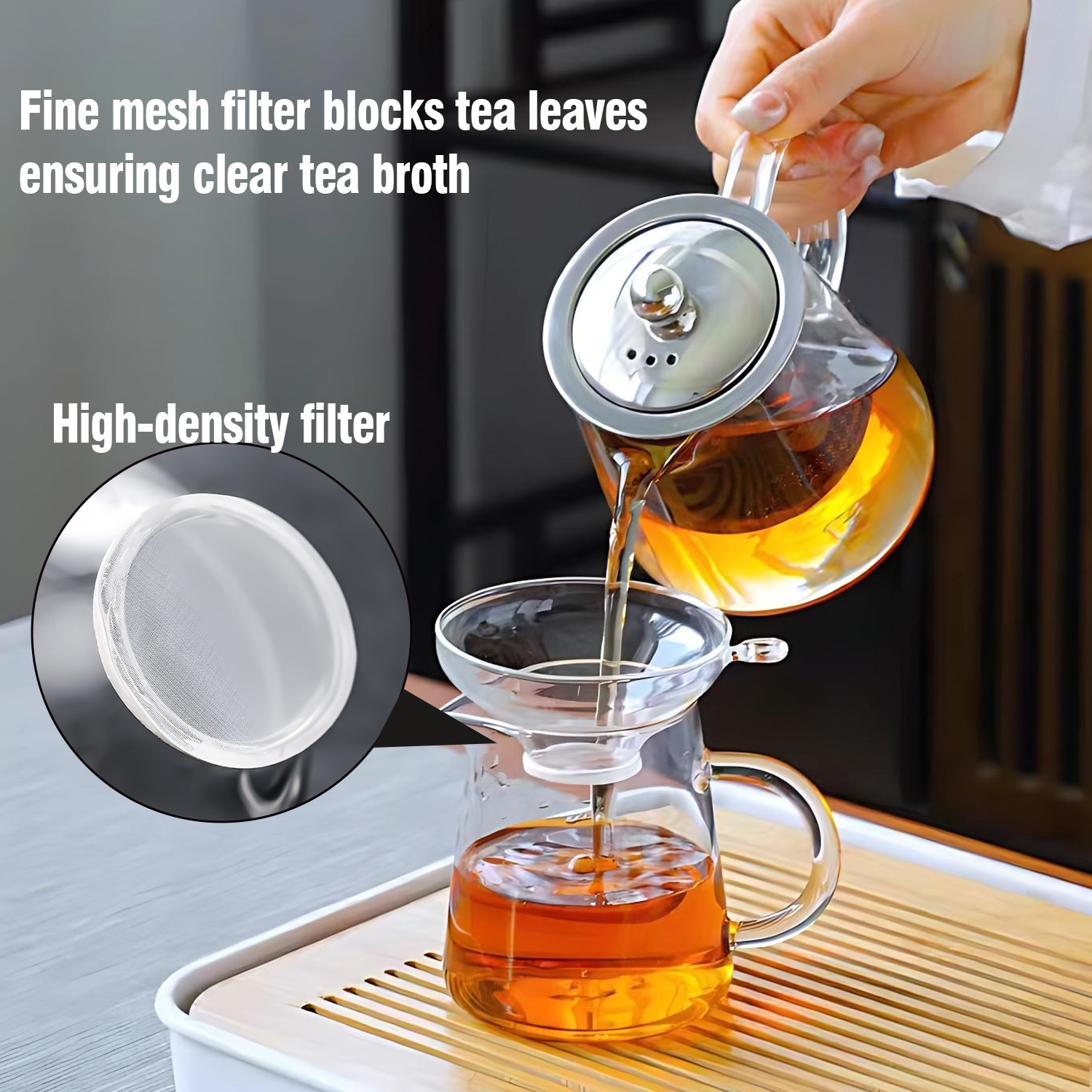 OANKR Glass Tea Strainer for L - Tea Strainer Mesh ulasan dan harga