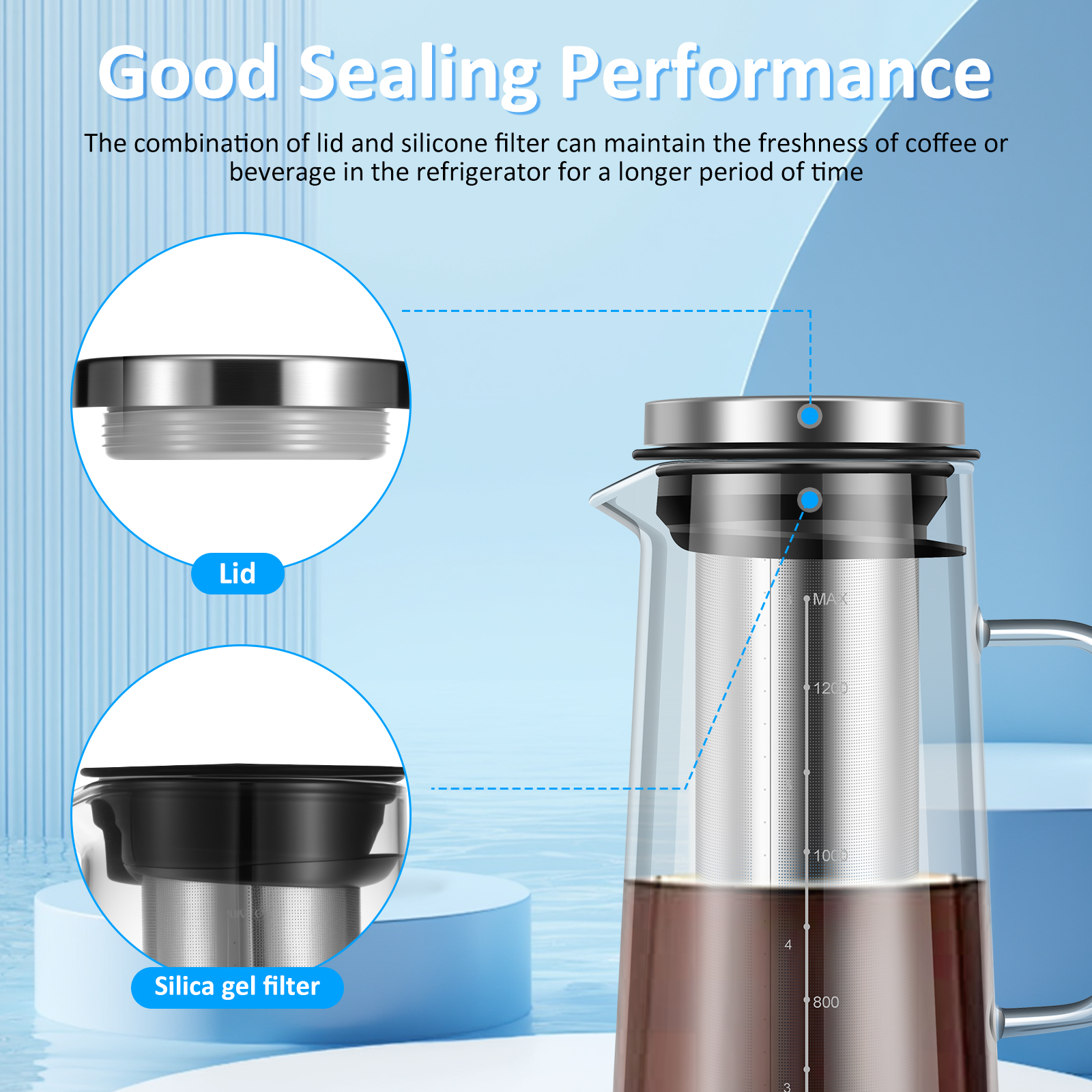 Coffee Pitcher Airtight Cold B - Cold Brew Jar ulasan dan harga