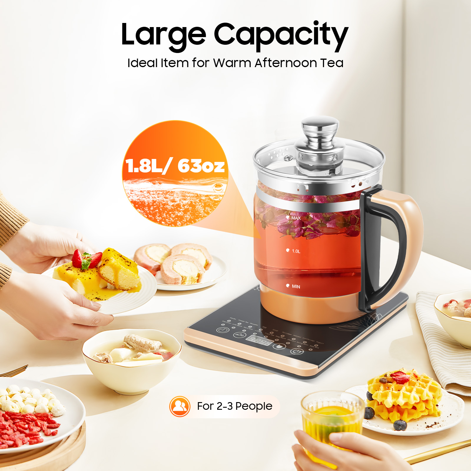 Electric Tea Kettle 1.8L 800W  - Coffee Tea Menu ulasan dan harga