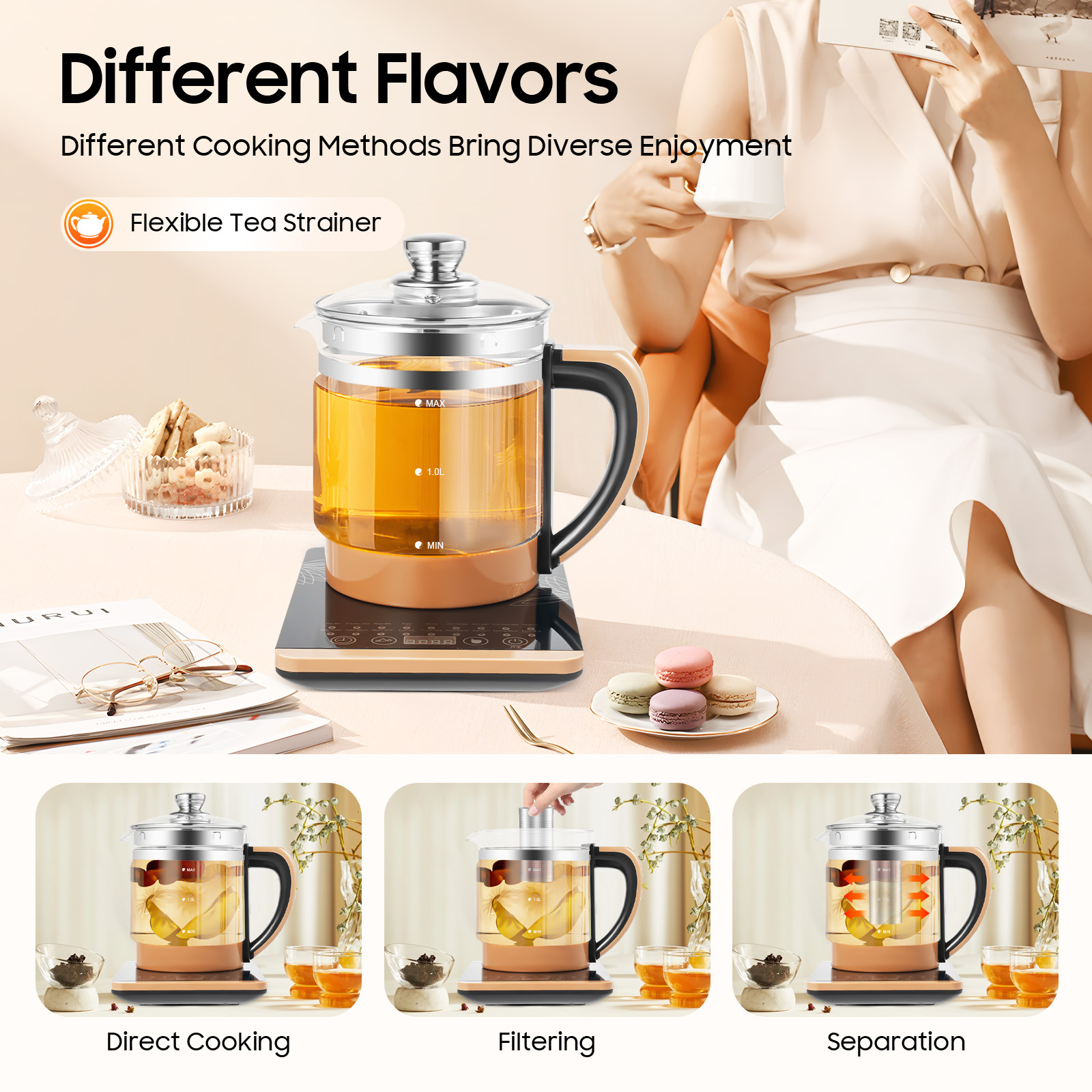 Electric Tea Kettle 1.8L 800W  - Coffee Tea Menu ulasan dan harga