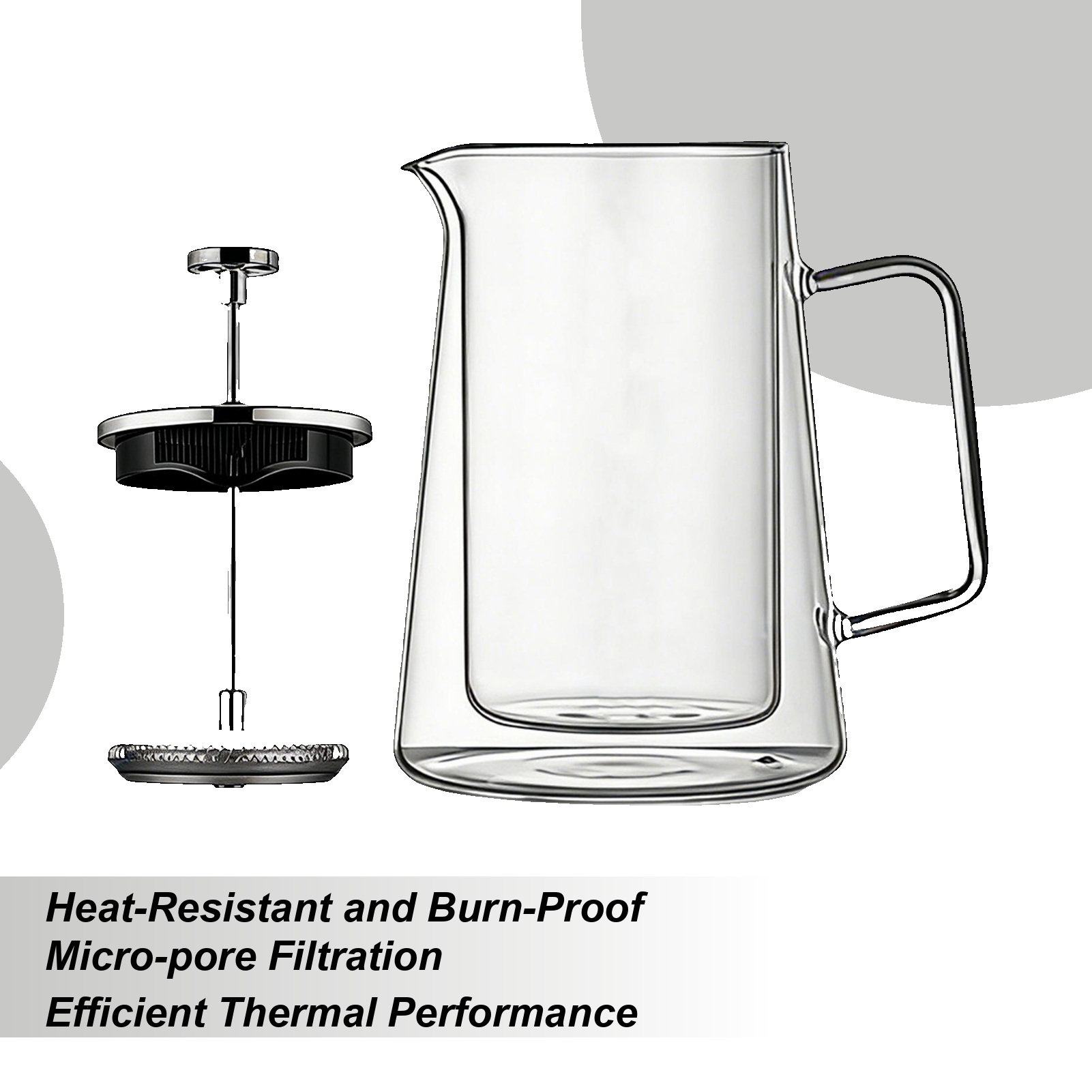 Coffee Presses Glass Stainless - Coffee Tea Press ulasan dan harga