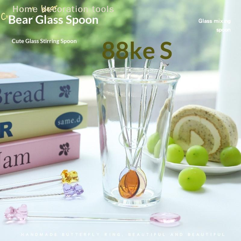 Colorful Bear Glass Coffee Spo - Coffee Tea Break ulasan dan harga