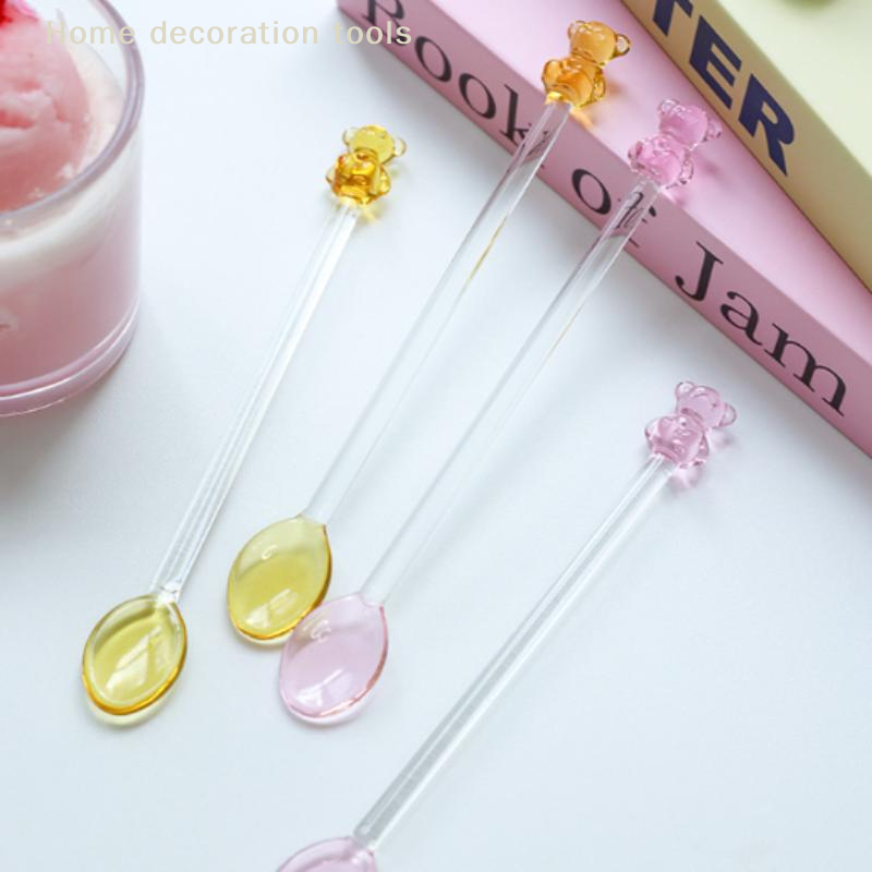 Colorful Bear Glass Coffee Spo - Coffee Tea Break ulasan dan harga