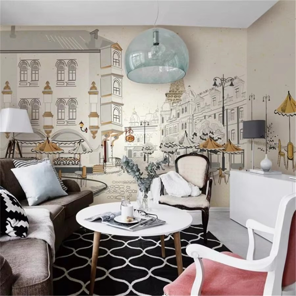 Custom wallpaper 3D afternoon  - Wallpaper Coffee And Tea ulasan dan harga