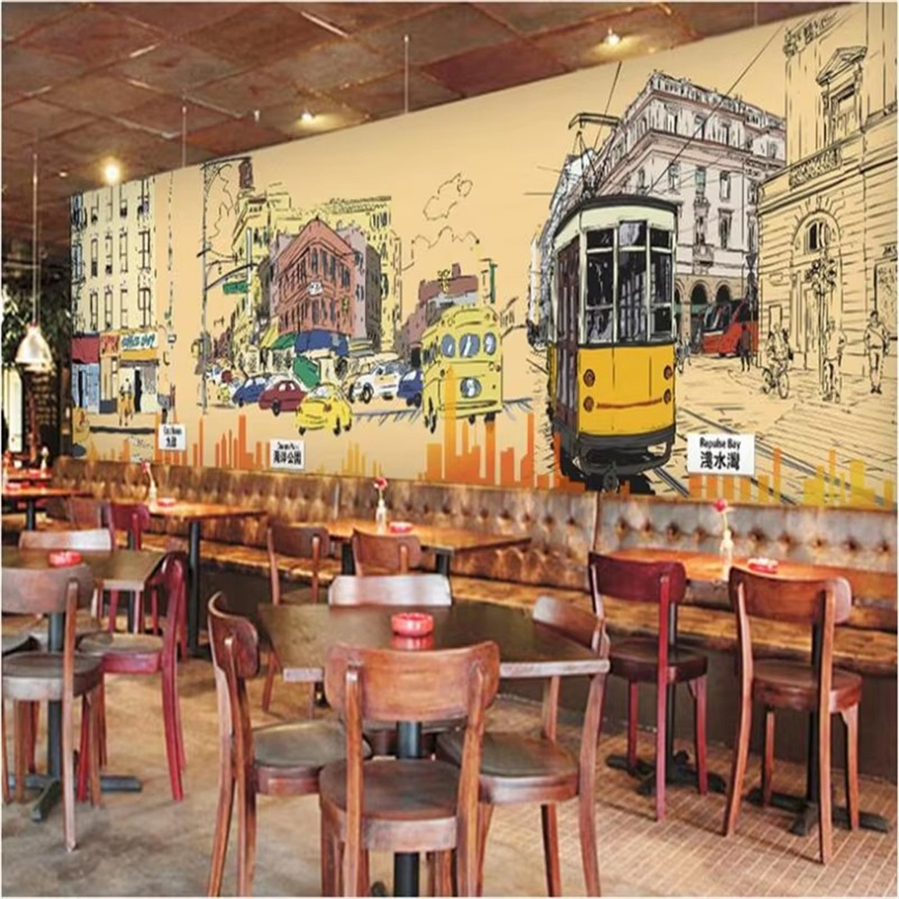 Custom wallpaper 3D afternoon  - Wallpaper Coffee And Tea ulasan dan harga