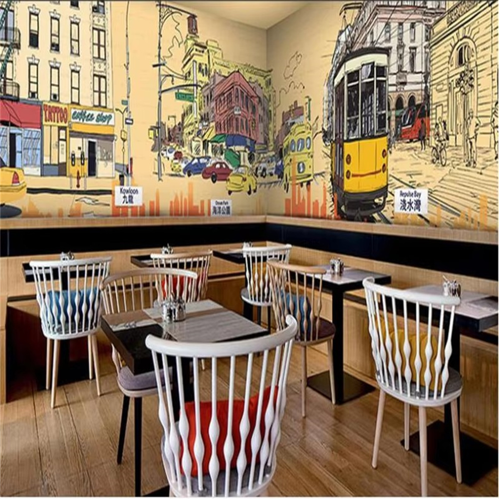 Custom wallpaper 3D afternoon  - Wallpaper Coffee And Tea ulasan dan harga