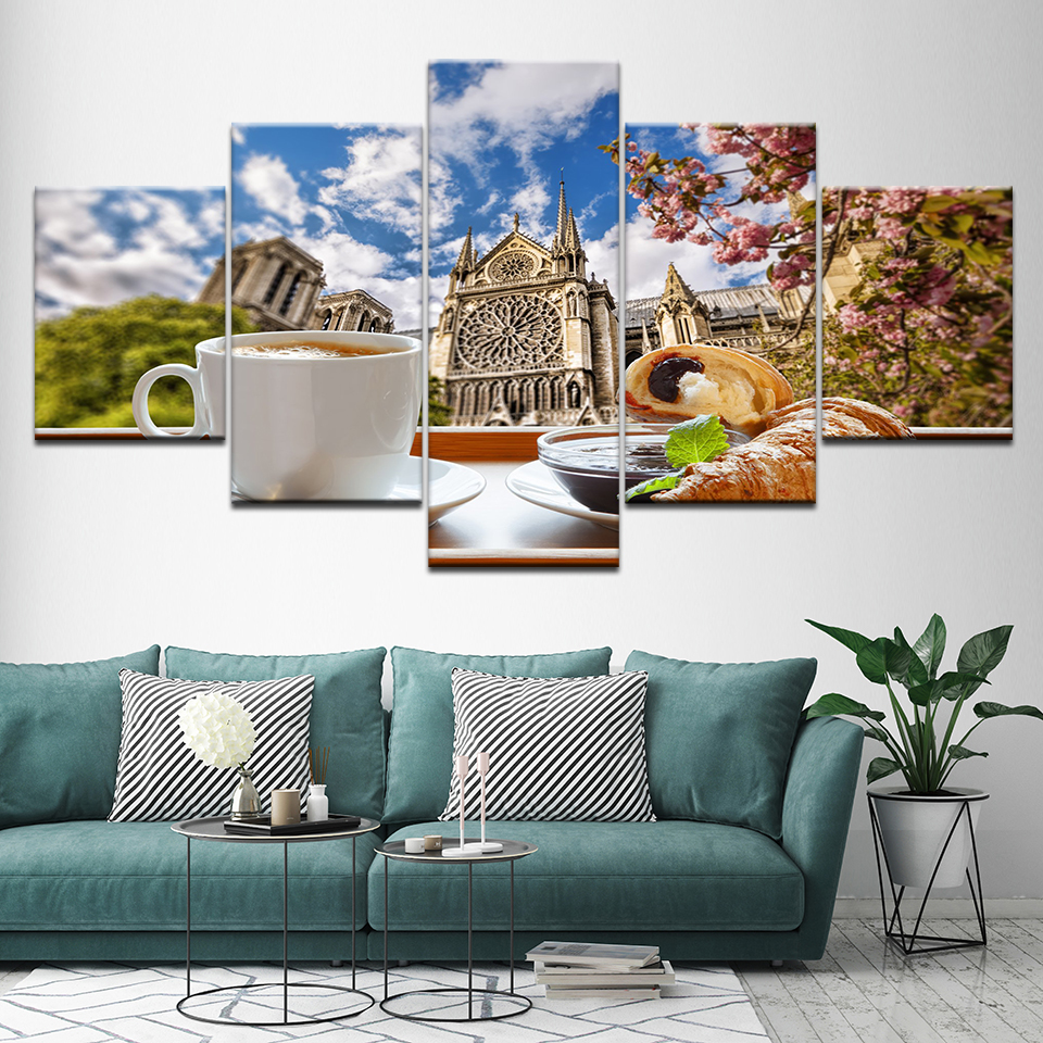 Canvas Painting Tea time coffe - Wallpaper Coffee And Tea ulasan dan harga
