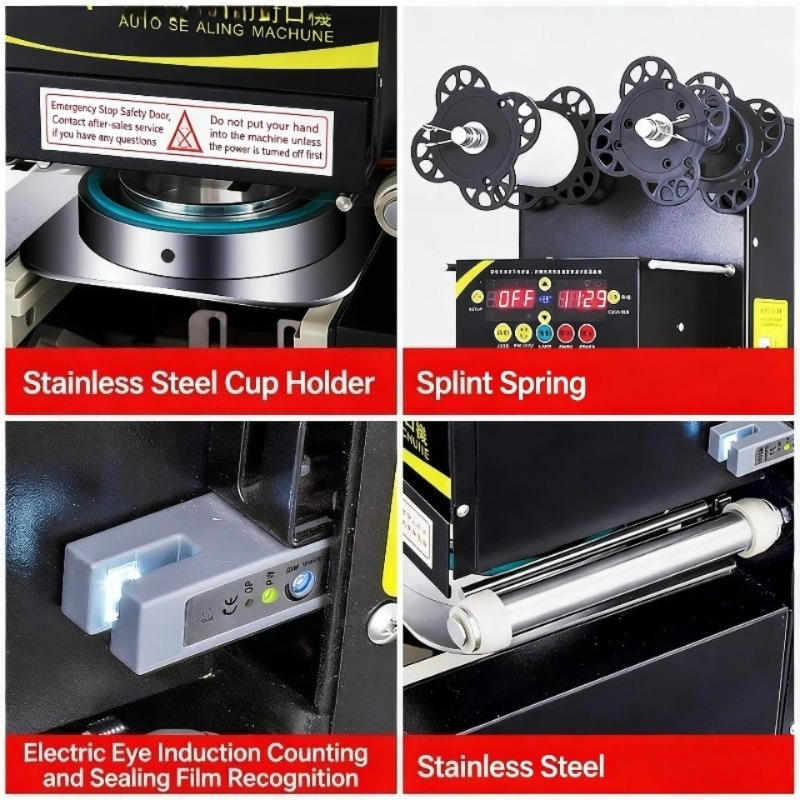 Automatic Plastic Cup Sealing  - Coffee Tea Holders ulasan dan harga