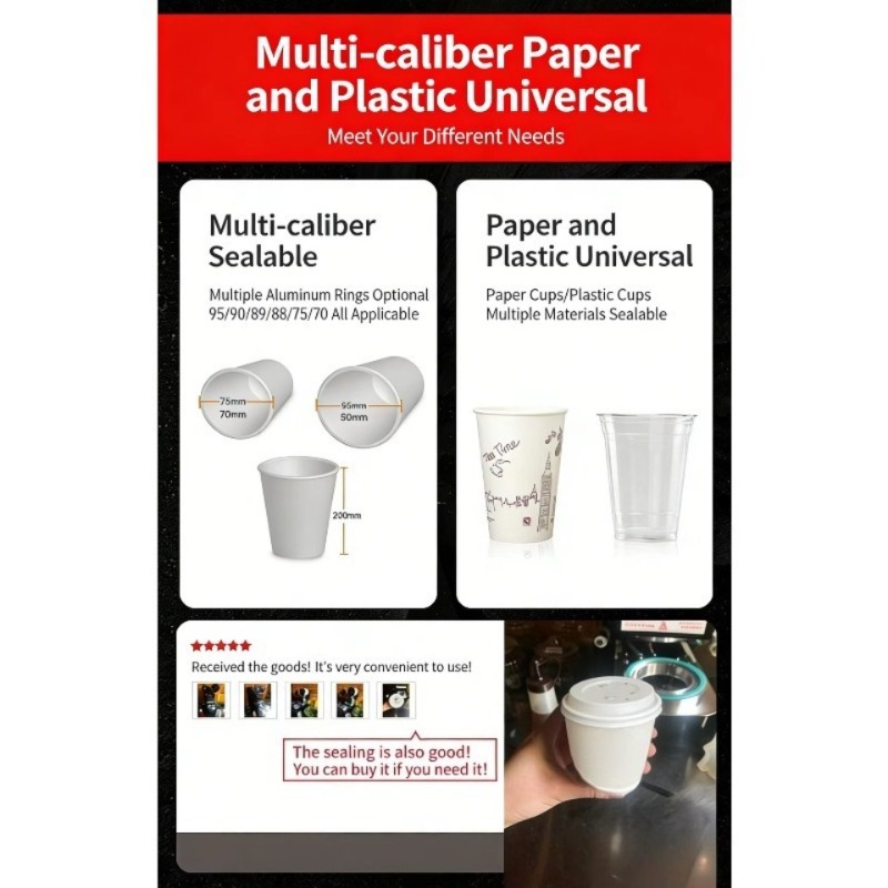 Automatic Plastic Cup Sealing  - Coffee Tea Holders ulasan dan harga