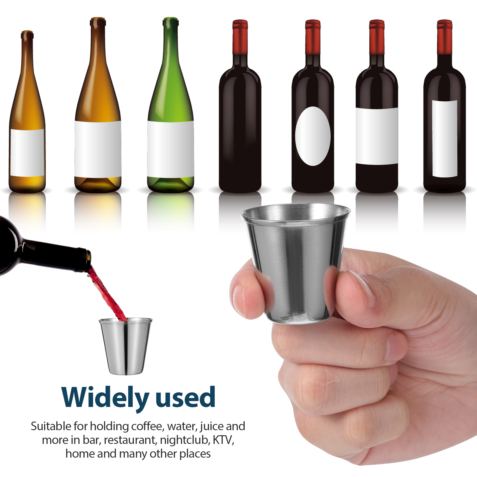 12pcs Stainless Steel Shot Cup - Coffee Tea Vodka ulasan dan harga