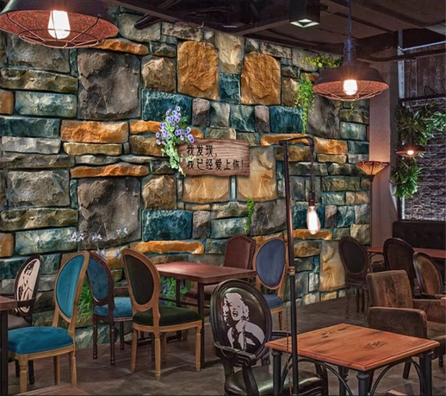 Custom wallpaper 3D Personalit - Wallpaper Coffee And Tea ulasan dan harga