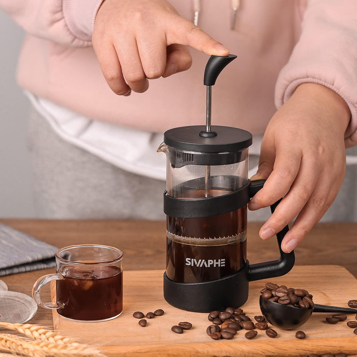 12oz French Press Coffee Maker - Coffee Tea Press ulasan dan harga