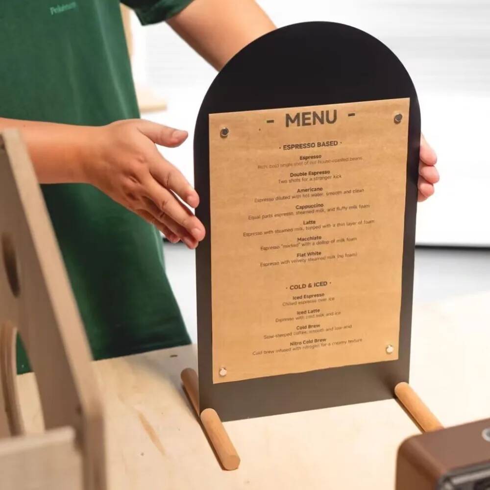 1PCS A5 Metal Hand-Painted Men - Coffee Tea Menu ulasan dan harga