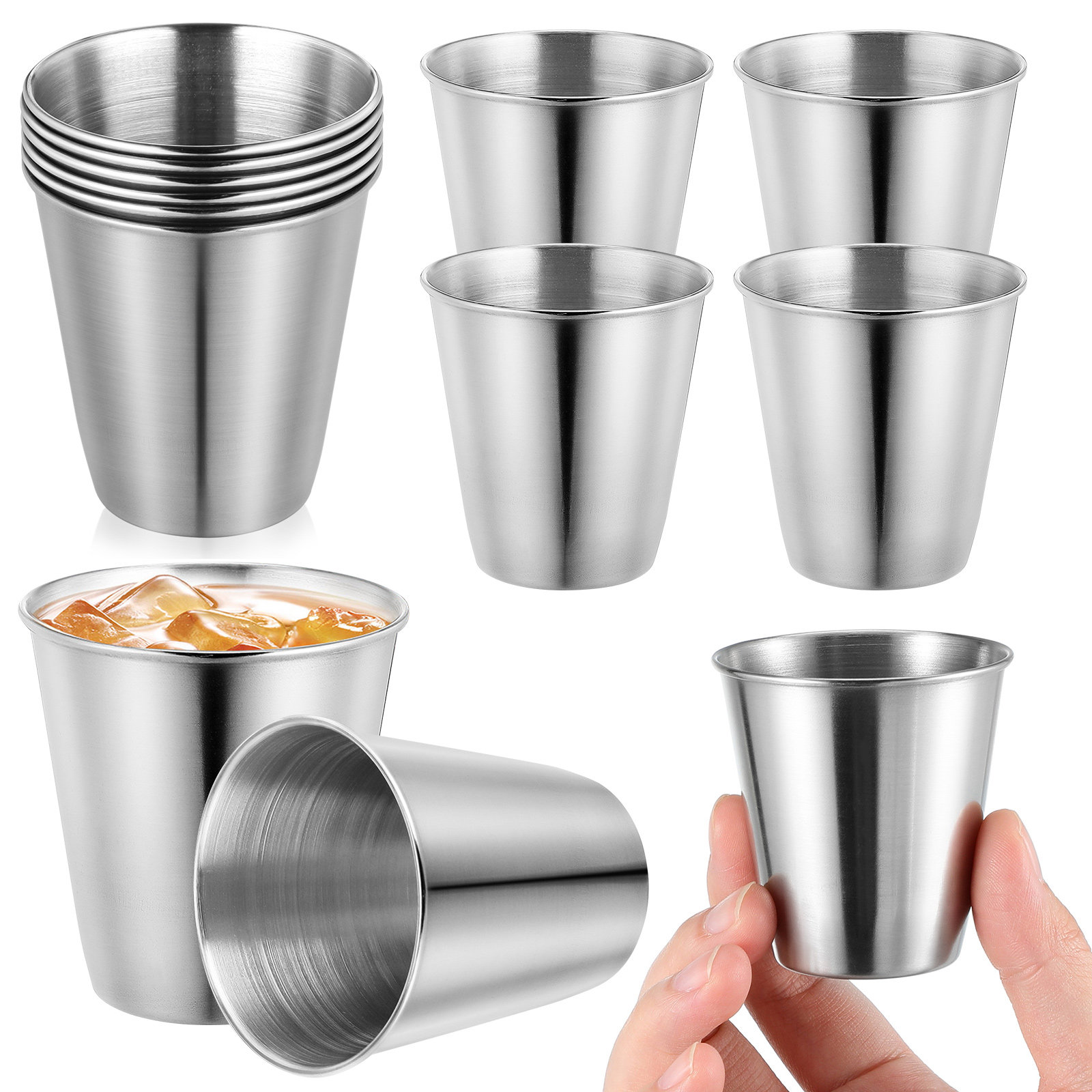 12Pcs Stainless Steel Shot Cup - Coffee Tea Vodka ulasan dan harga