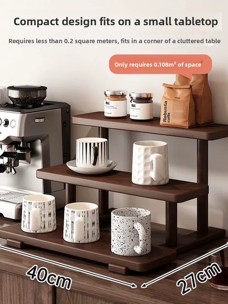 Luxury Wooden Cup Holder Deskt - Coffee Tea Break ulasan dan harga