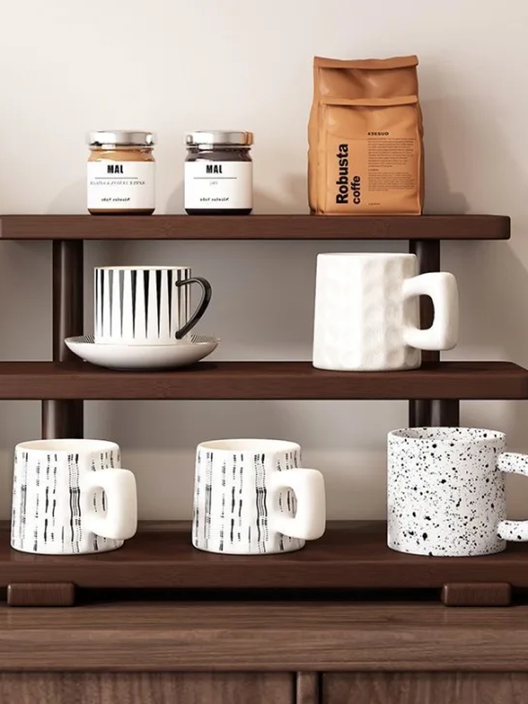 Luxury Wooden Cup Holder Deskt - Coffee Tea Break ulasan dan harga