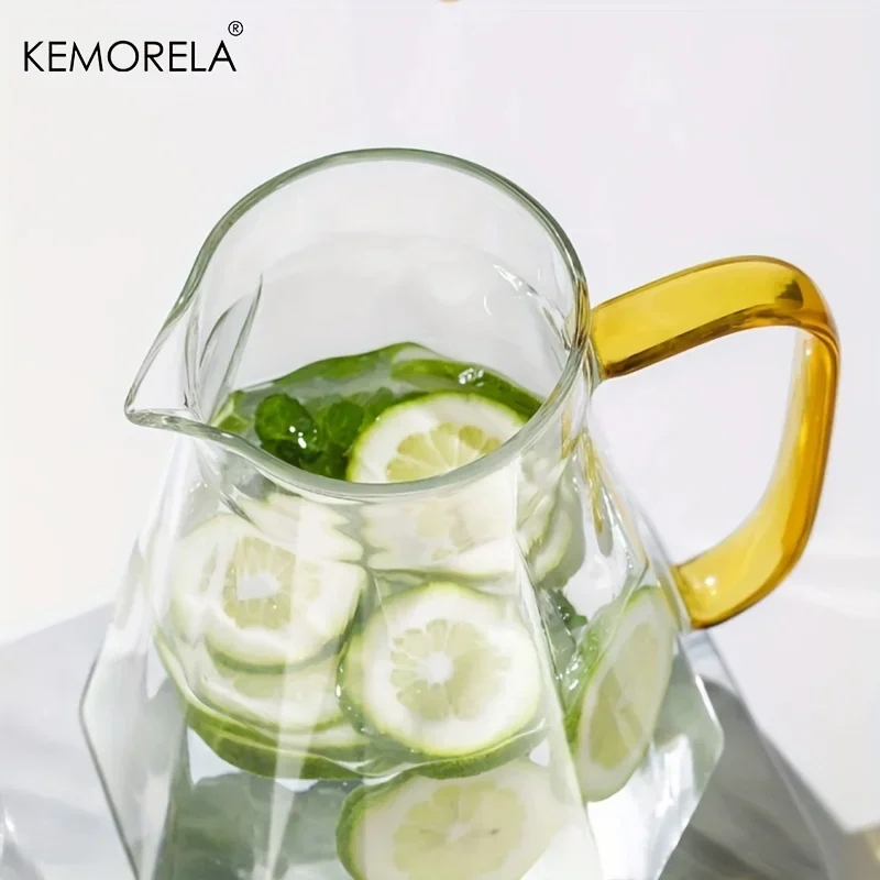 1PCS Diamond Texture Glass Tea - Cold Brew Jar ulasan dan harga