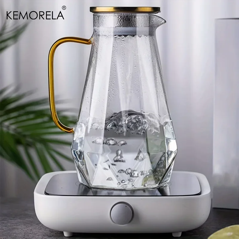 1PCS Diamond Texture Glass Tea - Cold Brew Jar ulasan dan harga