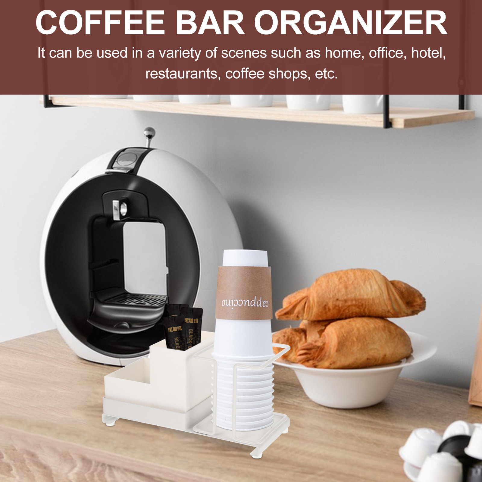 Coffee Bar Organizer Disposabl - Coffee Tea Holders ulasan dan harga