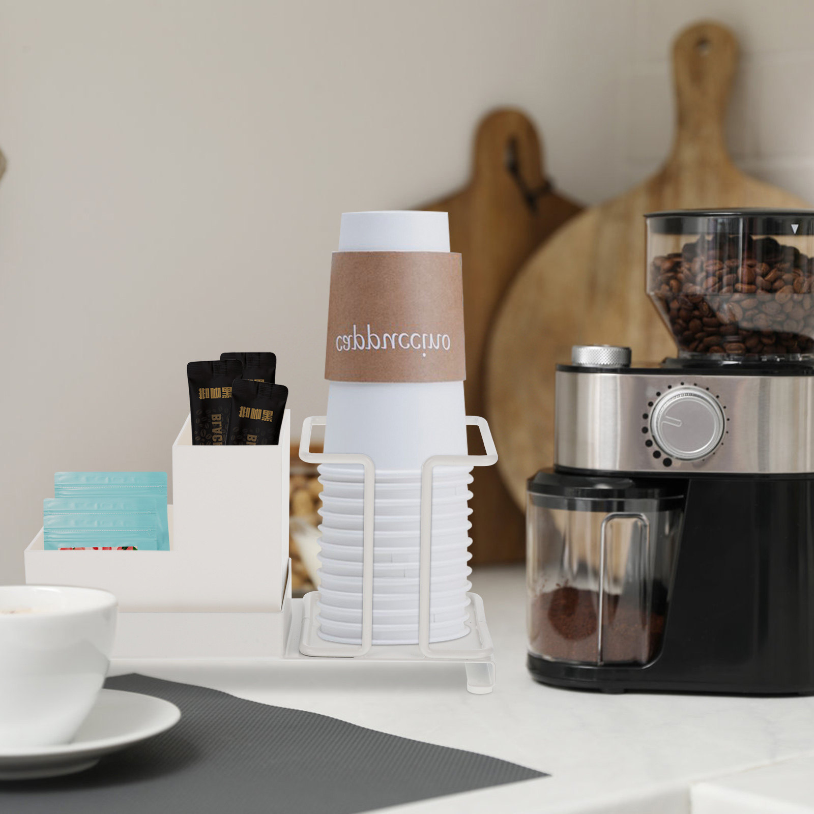 Coffee Bar Organizer Disposabl - Coffee Tea Holders ulasan dan harga