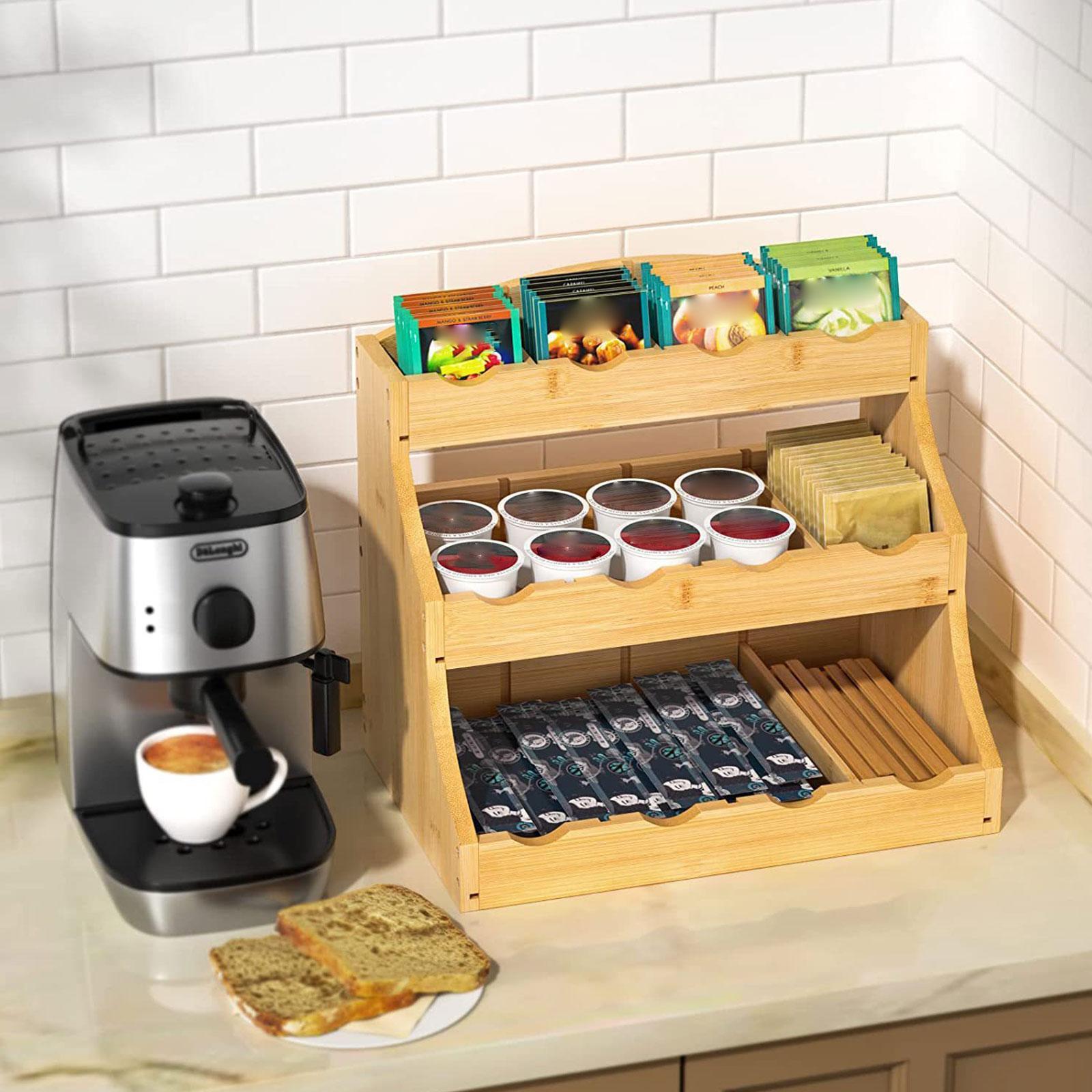 Tea Bag Organizer Wood Coffee  - Coffee Tea Break ulasan dan harga
