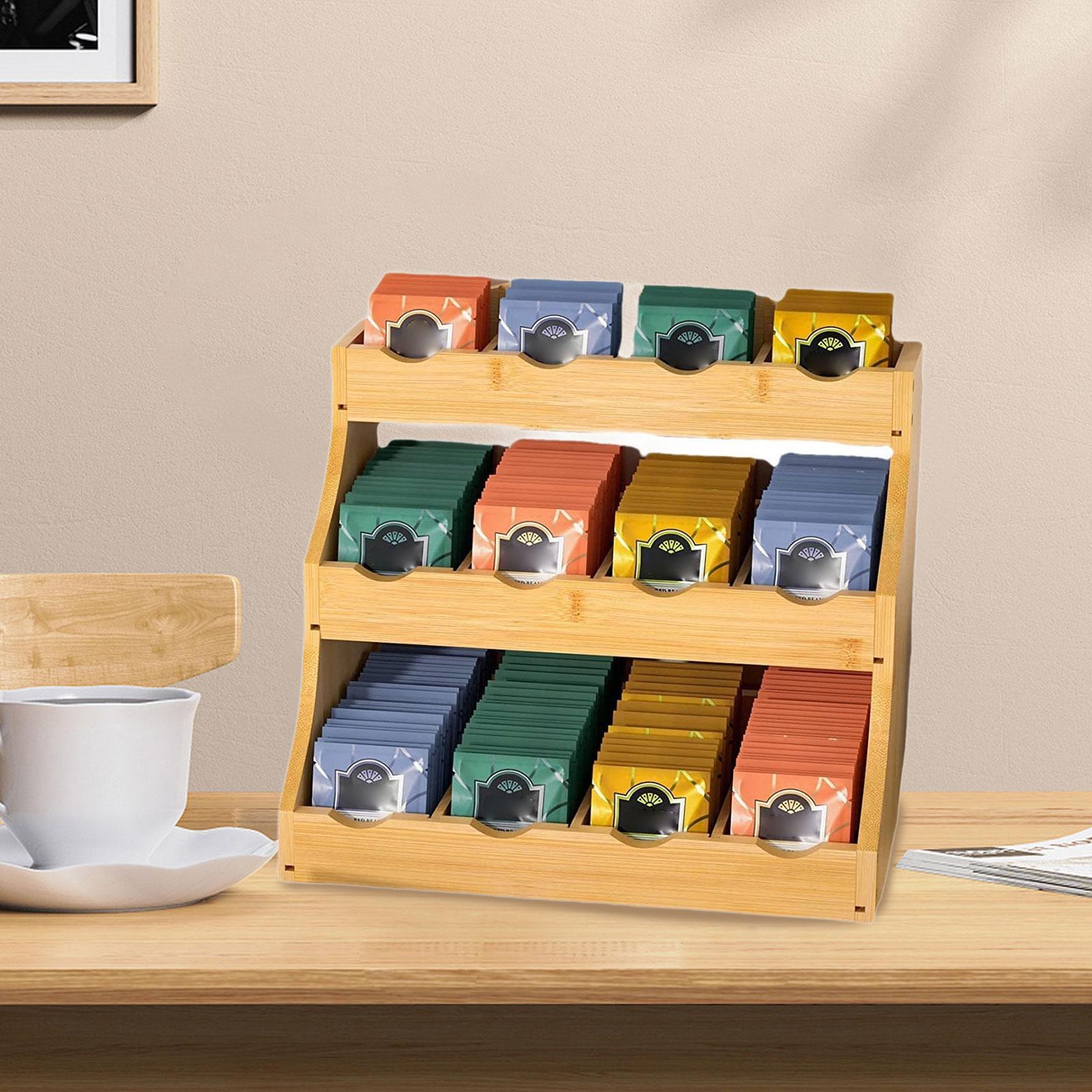 Tea Bag Organizer Wood Coffee  - Coffee Tea Break ulasan dan harga