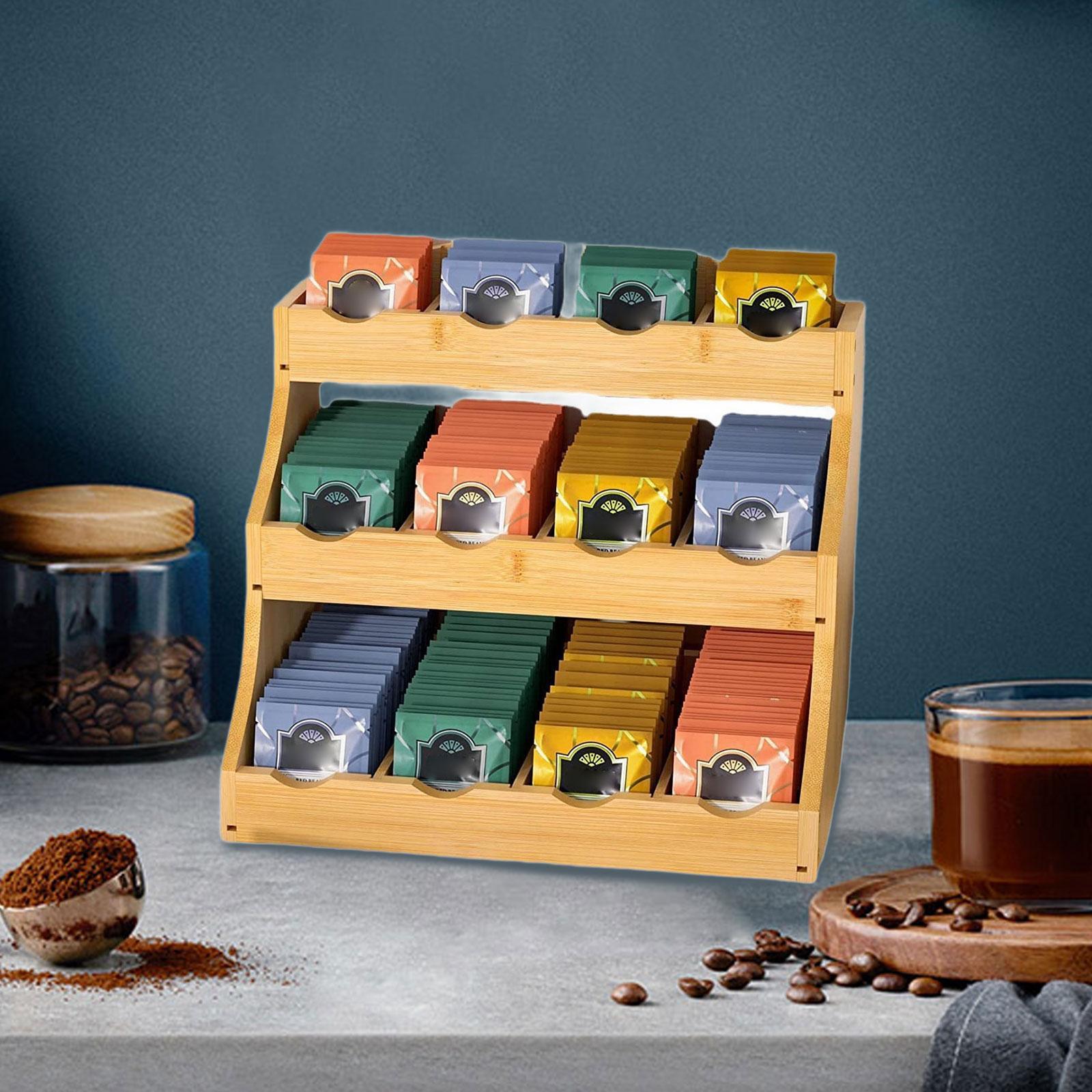 Tea Bag Organizer Wood Coffee  - Coffee Tea Break ulasan dan harga