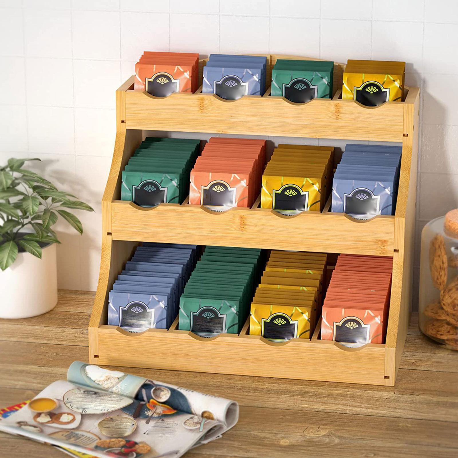 Tea Bag Organizer Wood Coffee  - Coffee Tea Break ulasan dan harga