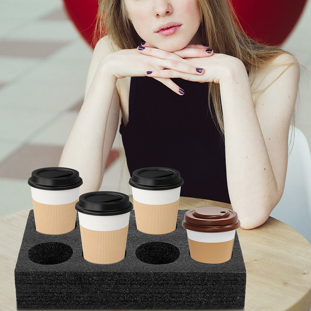 2Pcs Milk Tea Cup Holder Tray  - Coffee Tea Holders ulasan dan harga