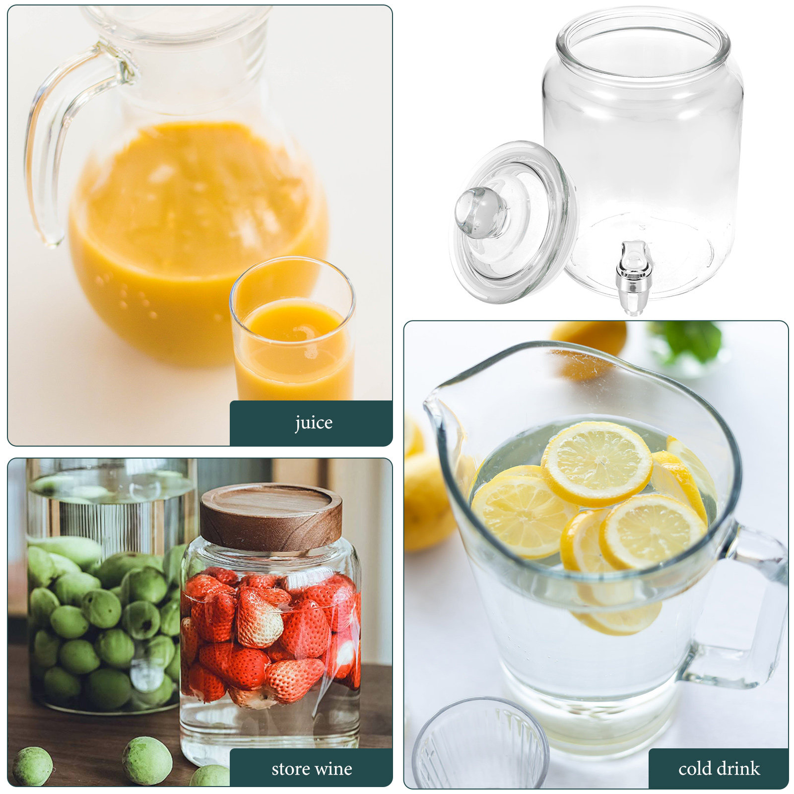 1L Glass Wine Jar with Tap Sea - Cold Brew Jar ulasan dan harga