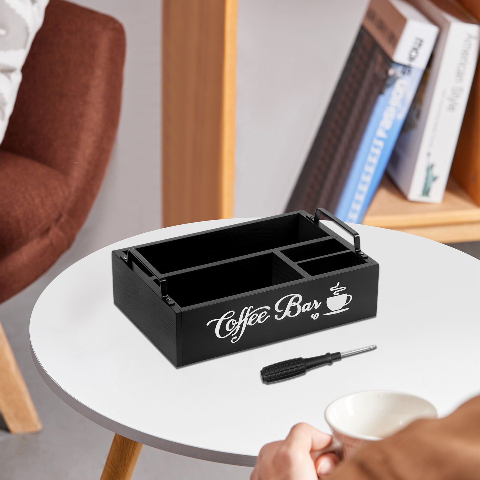 Wooden Coffee Rack Portable De - Coffee Tea Holders ulasan dan harga